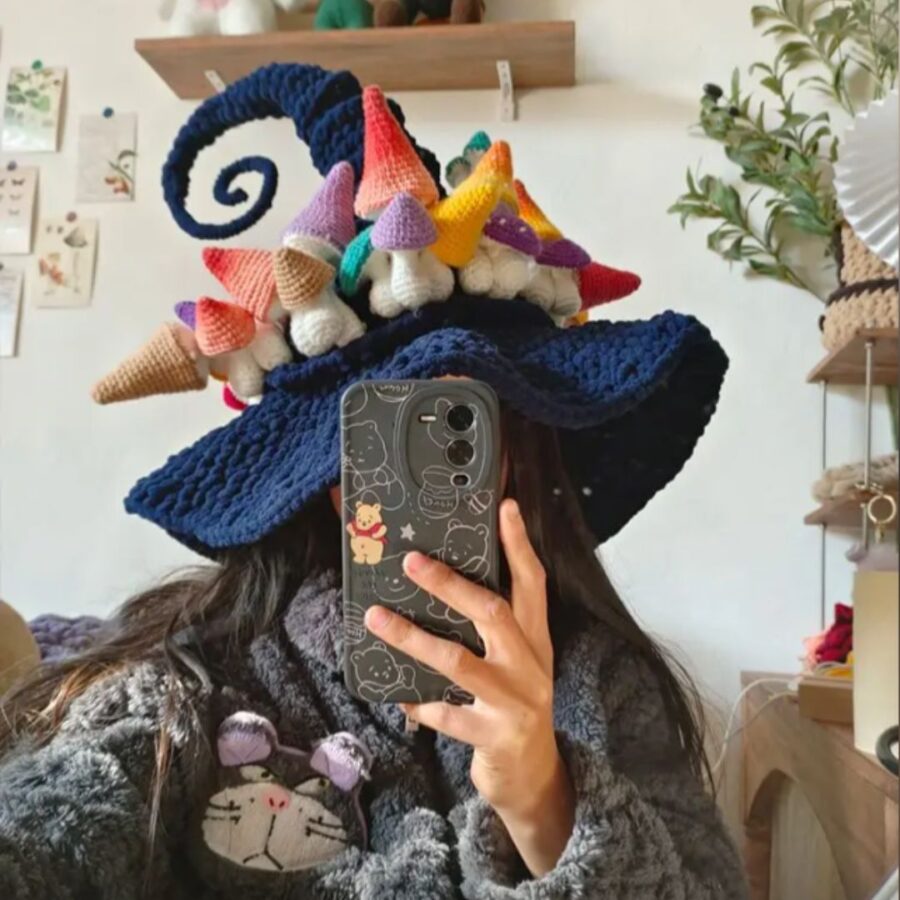 mushroom witch hat crochet pattern