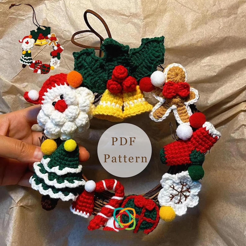 christmas wreath crochet pattern